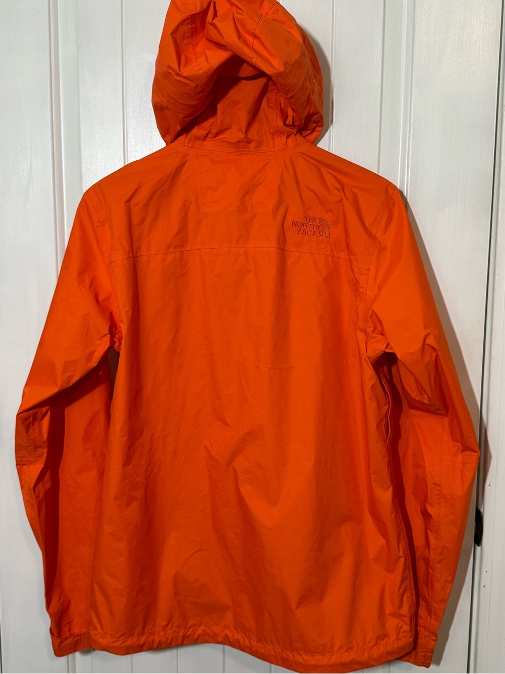 The North Face Men’s Bright Orange Hooded Rain Jacket - Picture 4 of 14